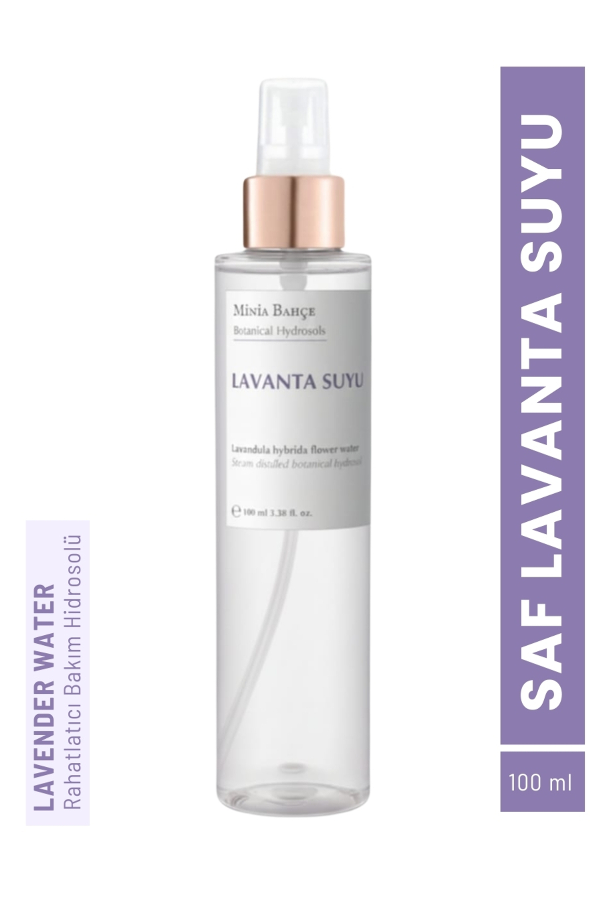 Minia Bahçe Bitki ve Sanat Atölyesi Lavanta Suyu %100 Doğal Ve Saf Canlandırıcı Ve Besleyici Etkili Tonik 100 ml