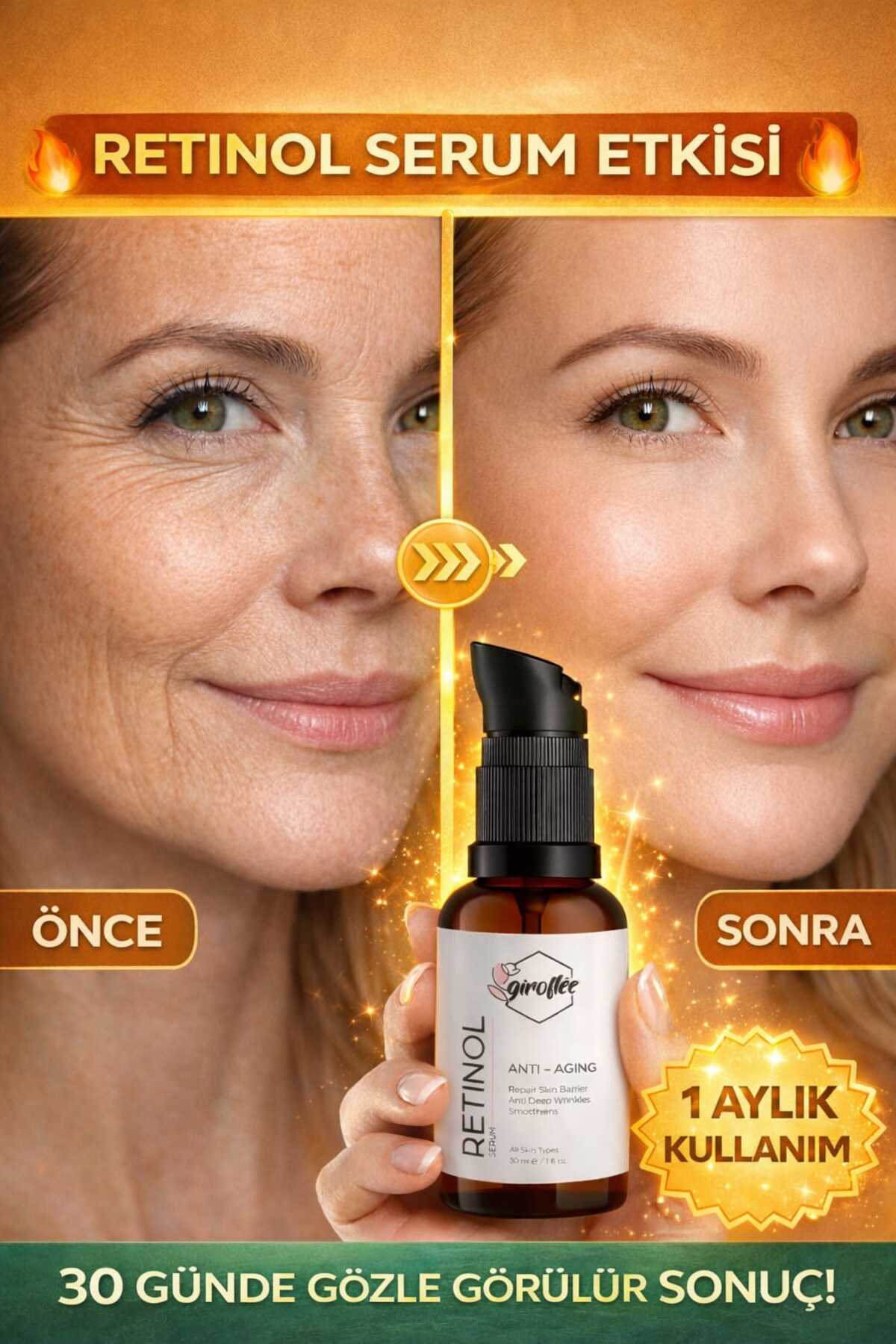 shop Retinol Serum 30 ml | Kırışıklık Karşıtı, Cilt Yenileyici & Anti Aging Bakım