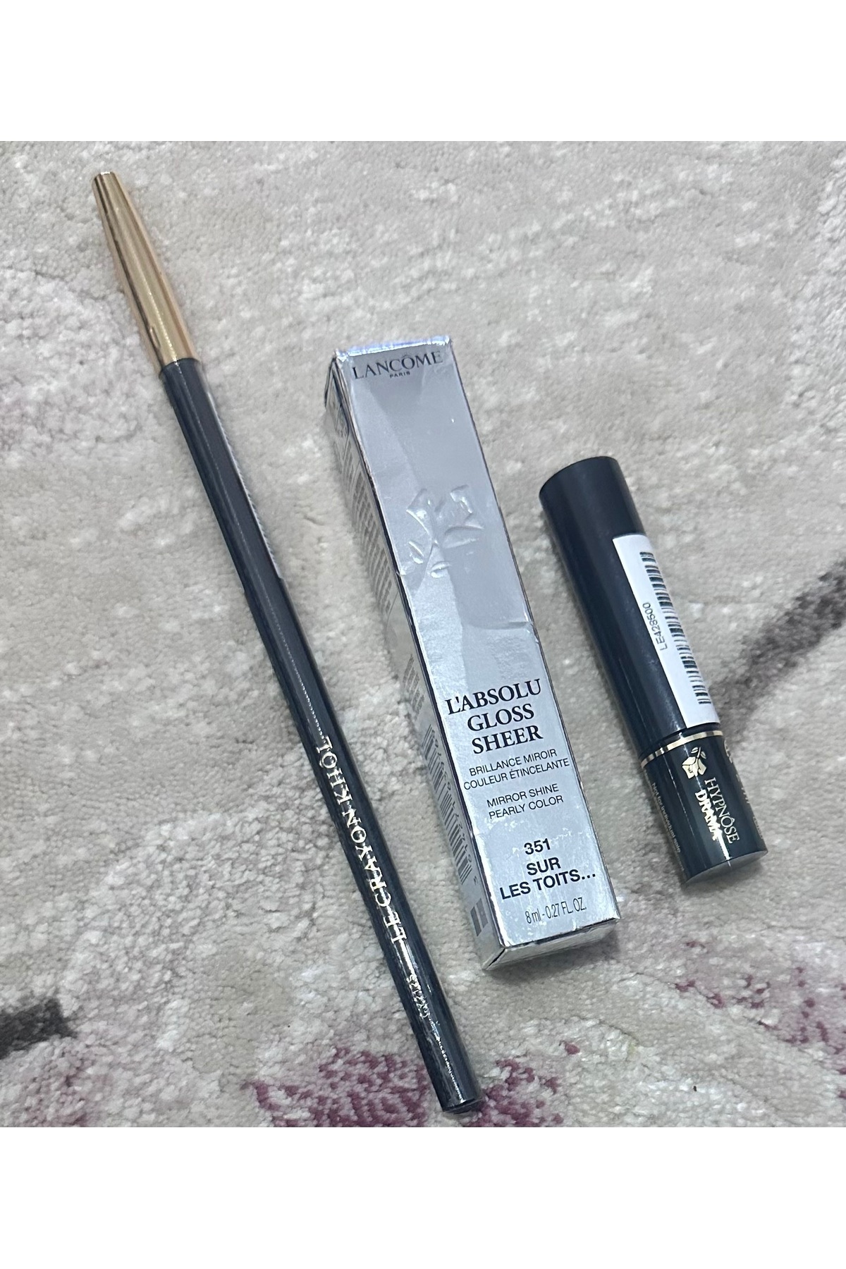 Lancome Hypnose Drama Midi Maskara Siyah ( Le Crayon Khol Göz Kalemi ve L'Absolu Gloss Sheer 351 - HEDİYE)