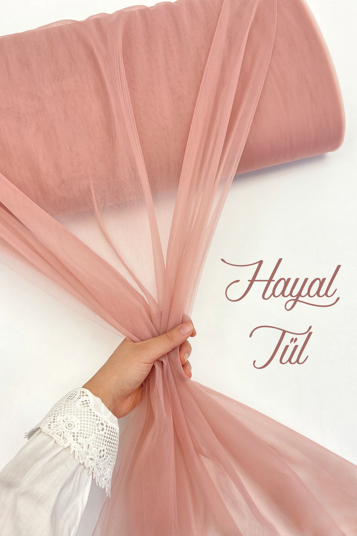 ZEYMERADE Pudra Hayal Tül, Nişan Çeyiz Bohça Kapı Doğum Günü Parti Süsleme, Gelin Abiye Türban 100x300cm