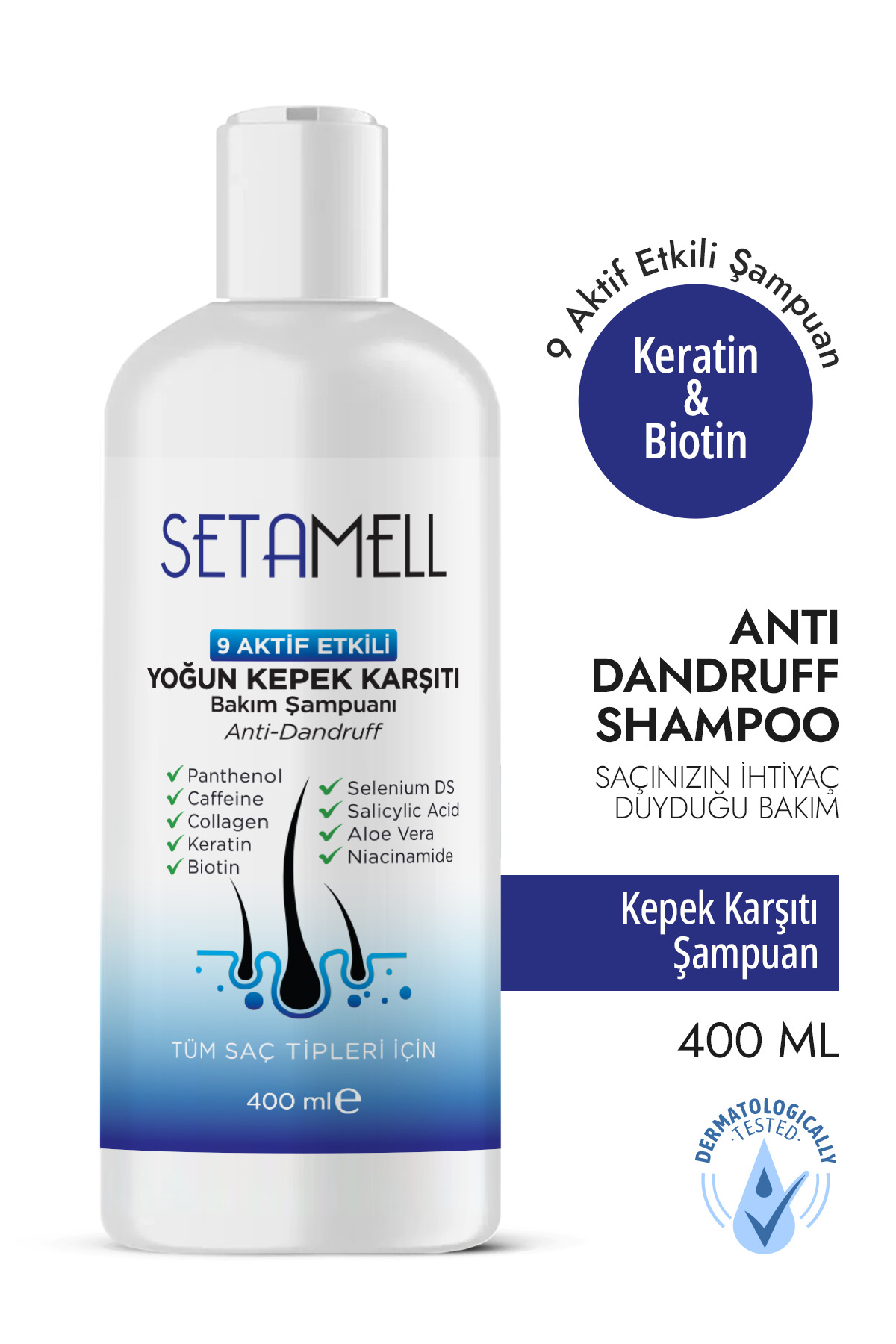 Kepek Ve Egzema- Karşıtı 9 Aktifli Kepek Karşıtı Tuzsuz Sampuan 400 ml