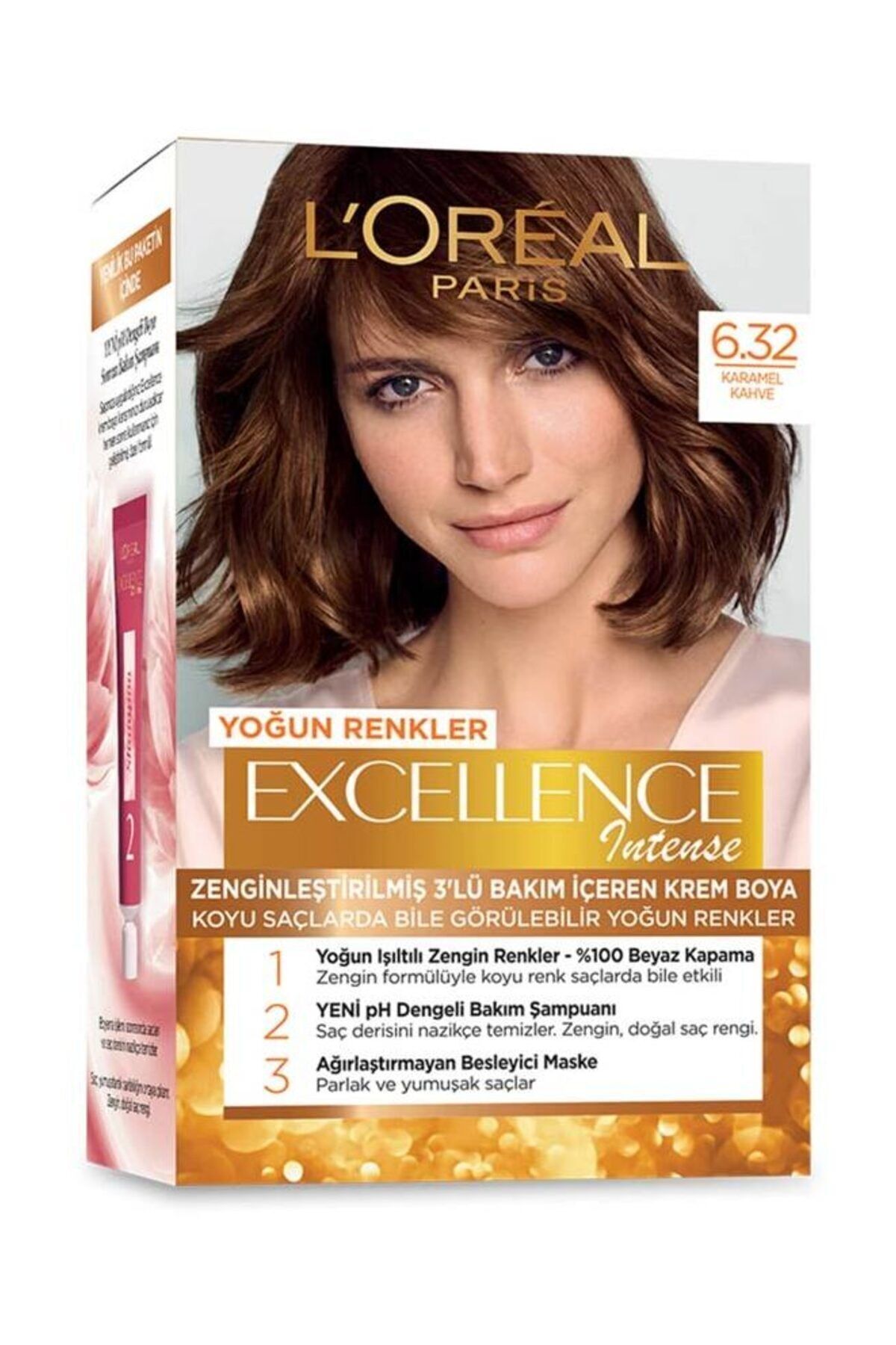 L'Oreal Paris Excellence Intense 6.32 Karamel Kahve Saç Boyası