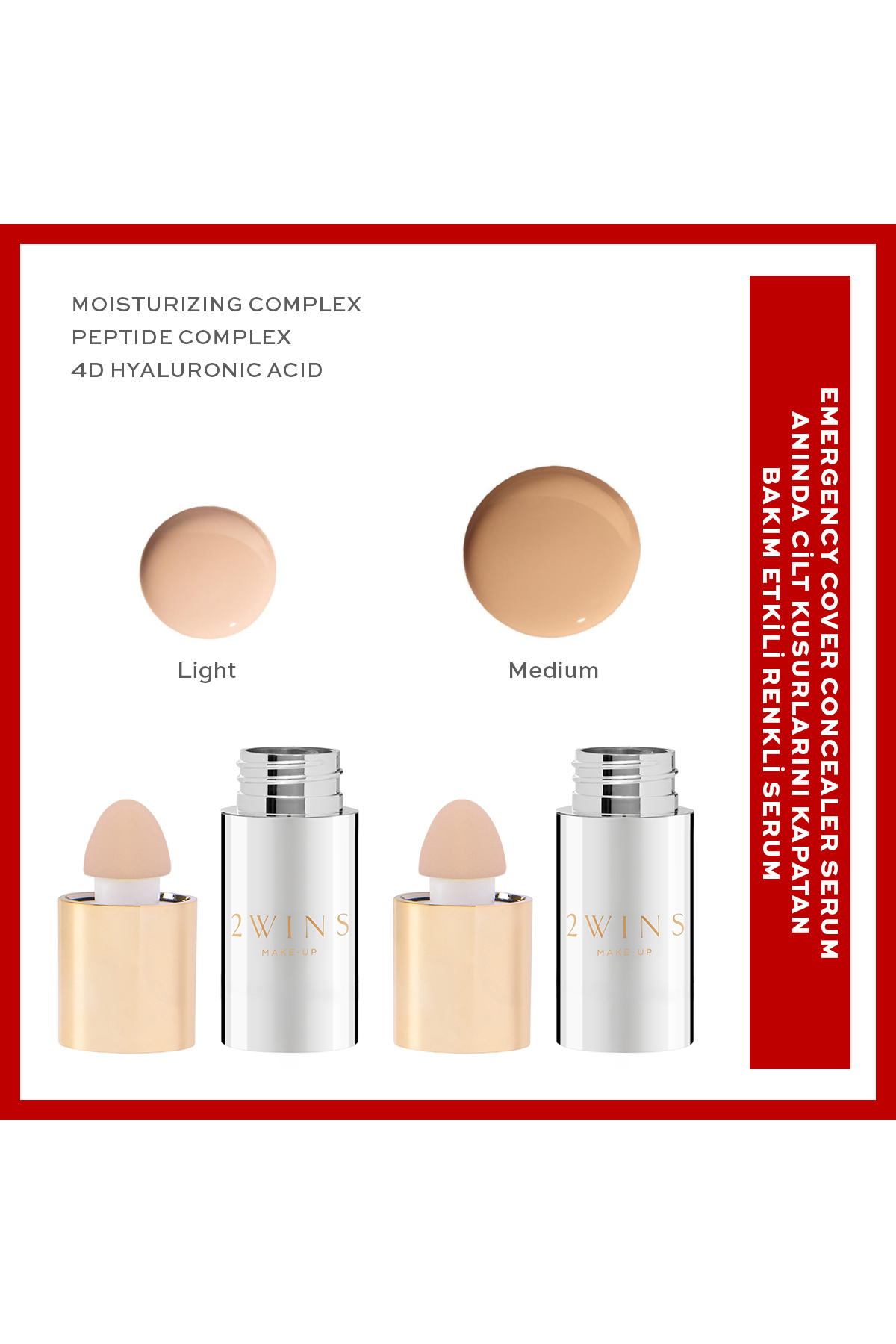 2wins Concealer-Nemlendirici ve Aydınlatıcı Etkili Tüm Yüze Uygulanabilir Gözaltı Kapatıcı Serum-Light