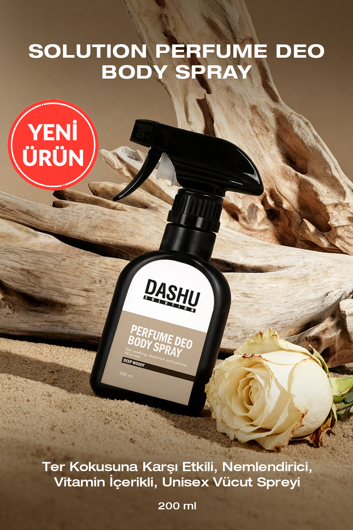 Dashu Ter Kokusuna Karşı Etkili, Unisex Vücut Spreyi Solution Perfume Deo Body Spray Deep Woody