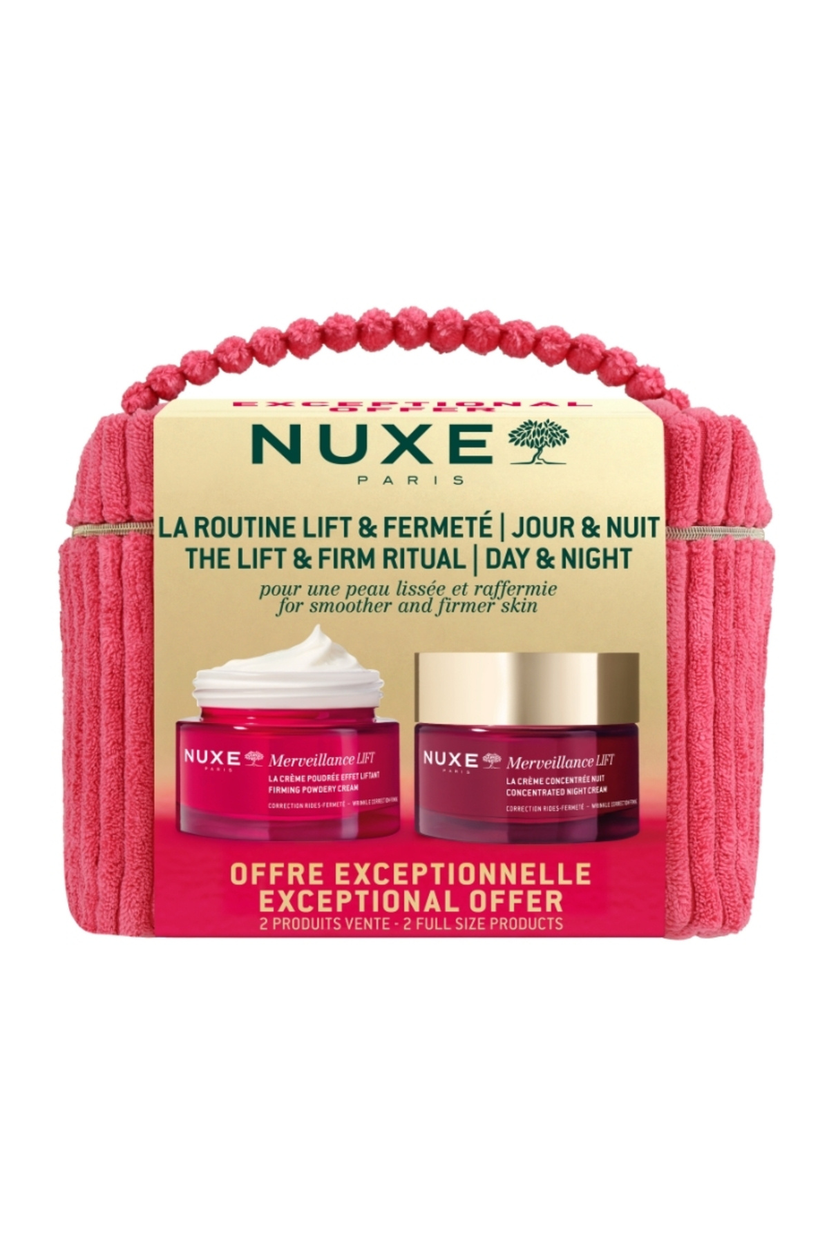 Nuxe Merveillance Bakım Seti (PUDRA DOKULU GÜNDÜZ KREMİ 50 ML + GECE KREMİ 50 ML(2.ÜRÜN %50 İND.))