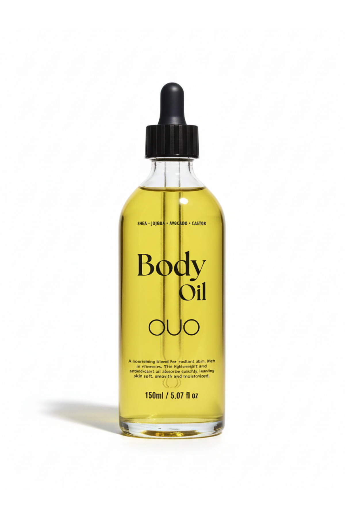 OUO %100 Saf Doğal Vücut Yağı – Shea, Jojoba & Avokado – Nemlendirici & Çatlak Önleyici 150ml