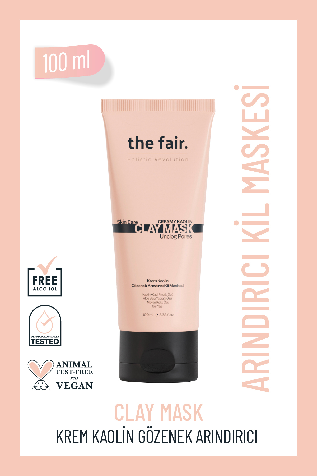the fair. Creamy Kaolin Yağlı ve Karma Ciltler için Gözenek Temizleyici Kil Maskesi 100 ml