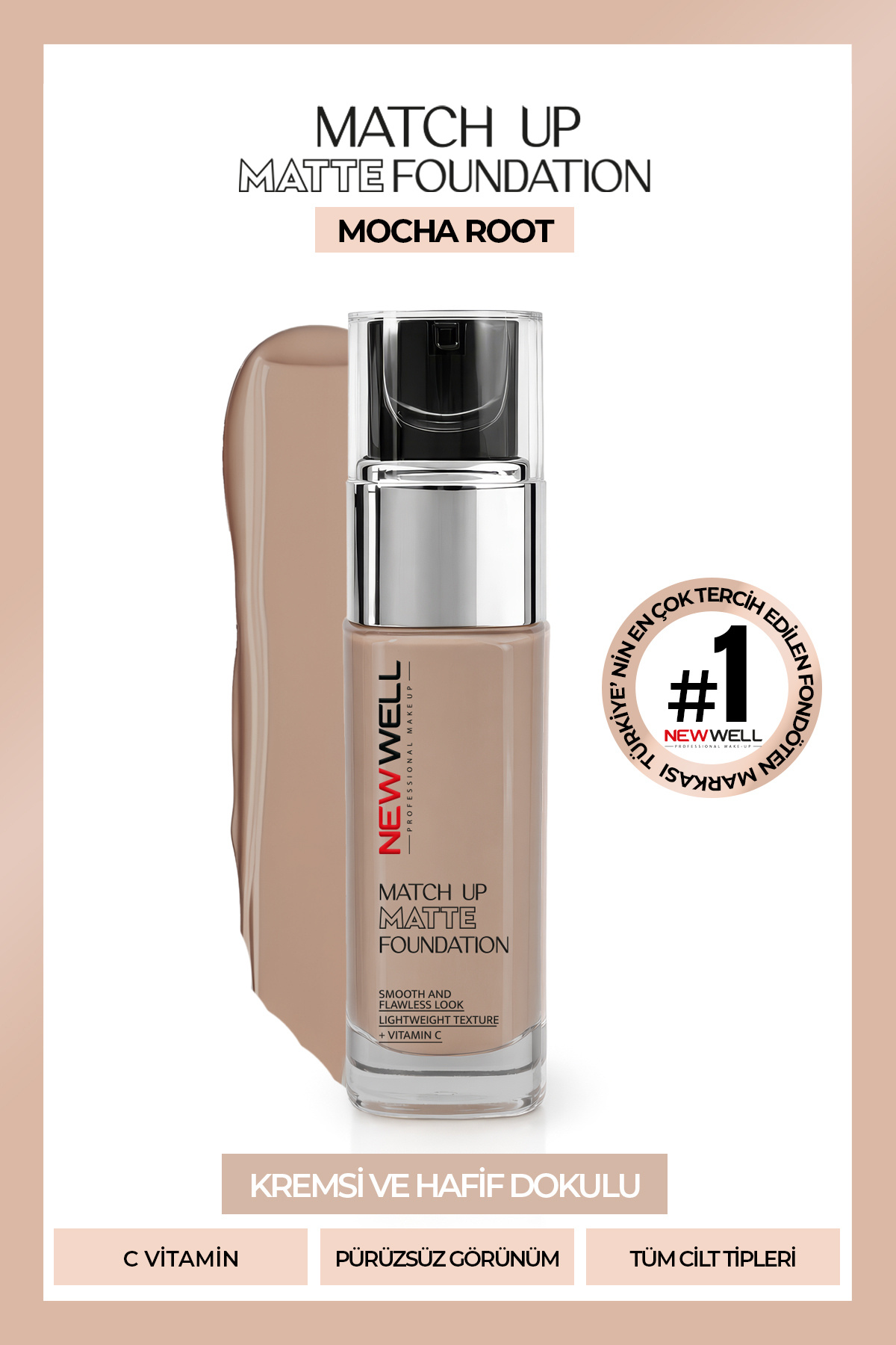 New Well Match Up Matte Foundation Mocha Root 04 34 gr
