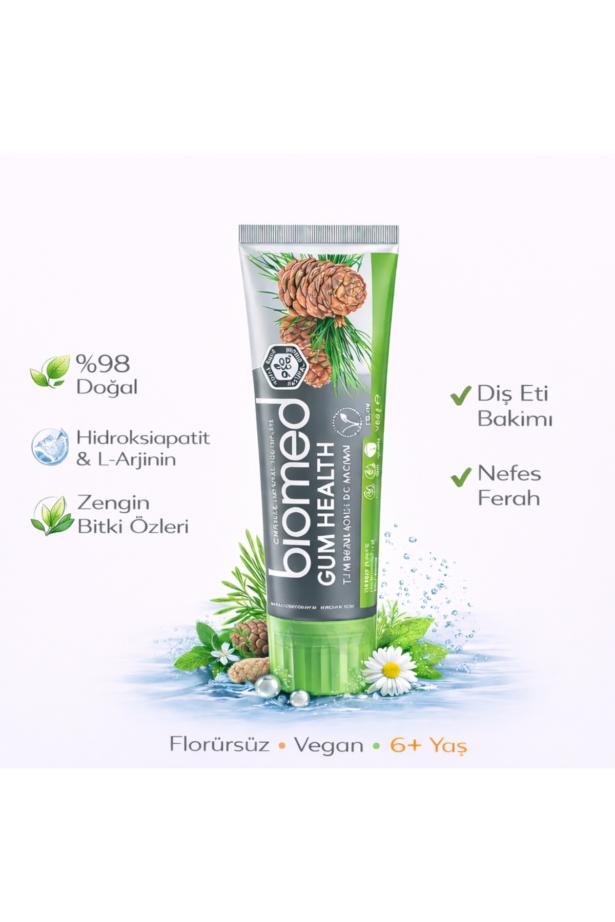 Biomed Gum Health Florürsüz Diş Macunu – Diş Eti Bakımı & Uzun Süreli Ferah Nefes