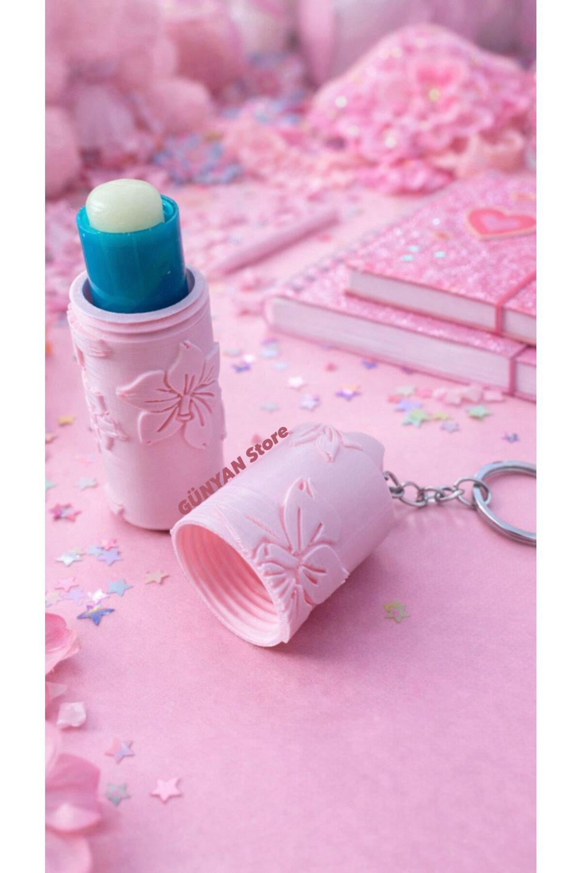 Günyan Store Lip Balm Dudak Nemlendirici Parlatıcı Ruj -Koruyucu Kabı Anahtarlık