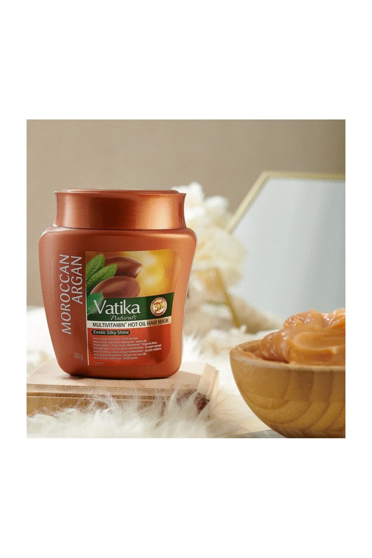 Vatika Maska do włosów ARGAN - włosy suche i trudne w układaniu, 450g. Naturals Dabur