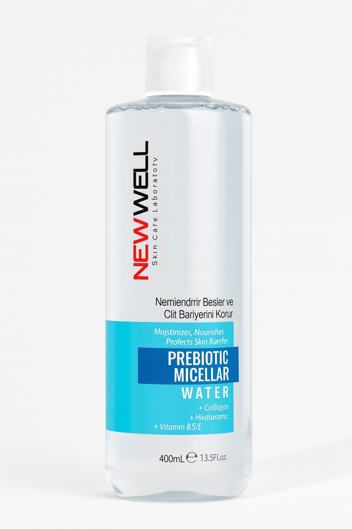 New Well Prebiyotik Misel Su 400 ml – Makyaj Temizleyici ve Cilt Nemlendirici