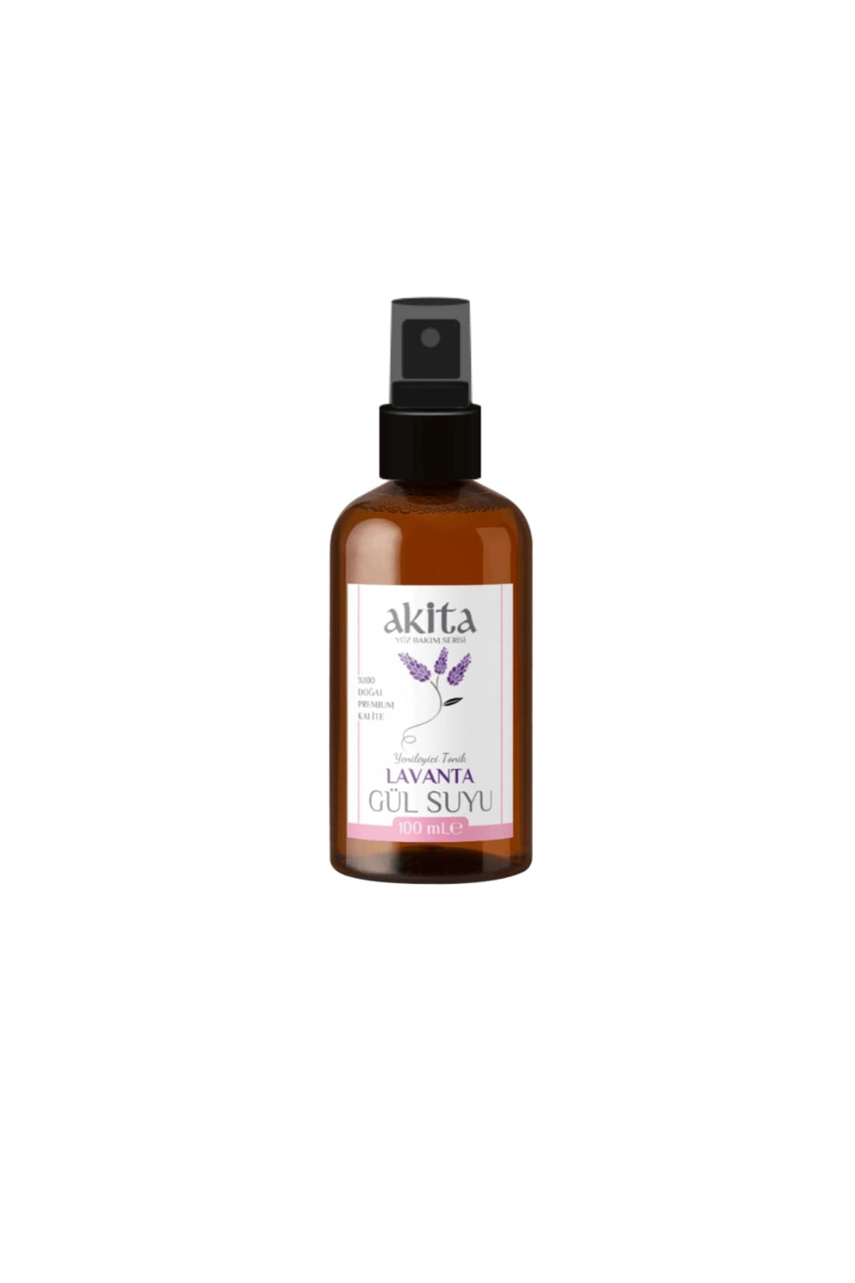 Akita % 100 Doğal Lavantalı Gül Suyu Cam Şişe 100ml