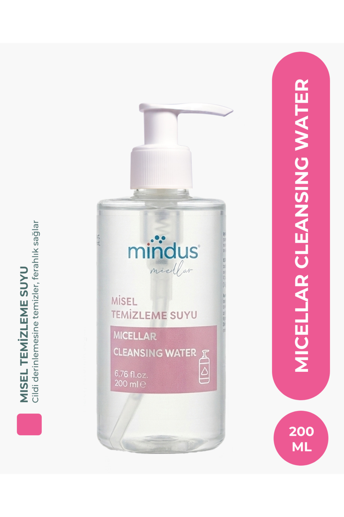 mindus Micellar Makyaj Temizleme Suyu 200 ml