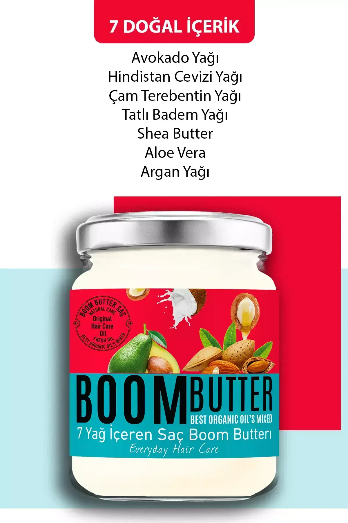BOOM BUTTER Herbal Science Saç Bakım Yağı 190 ml