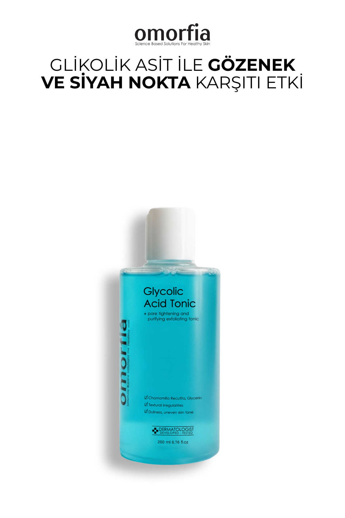 OMORFİA Alman Papatyası Özlü Gözenek Sıkılaştırıcı Ve Arındırıcı Glycolic Acid Tonik 200 ml