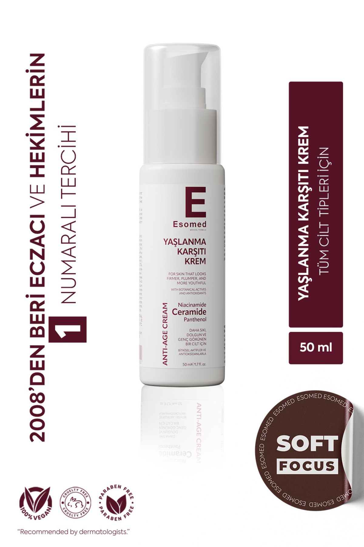 Esomed Yüz Ve El İçin Beyazlatıcı Etkili Anti-Aging Yaşlanma ve Kırışıklık Karşıtı Leke Güneş Yanığı Krem