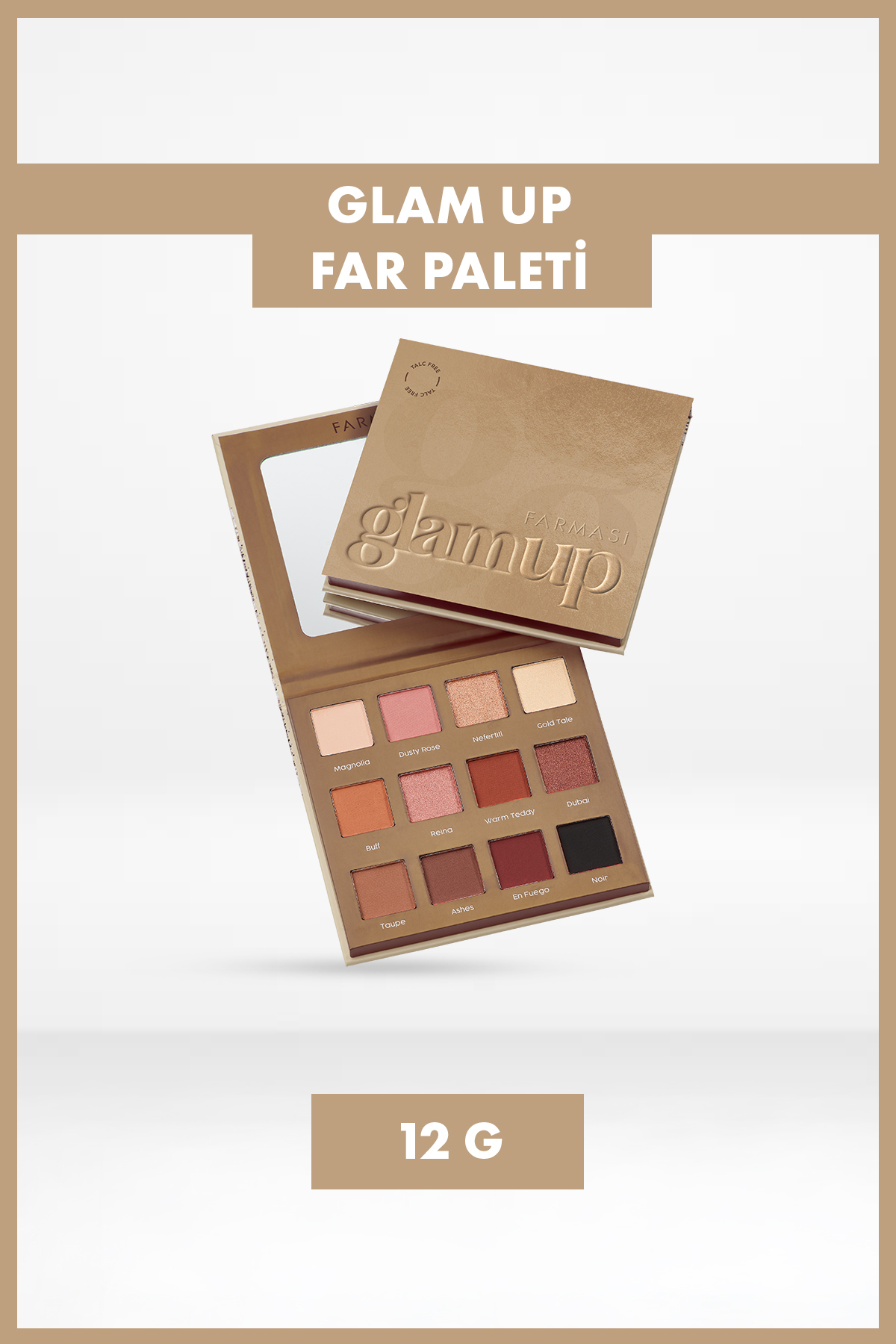Farmasi Glam Up Mat & Işıltılı 12'li Yoğun Pigmentli Far Paleti