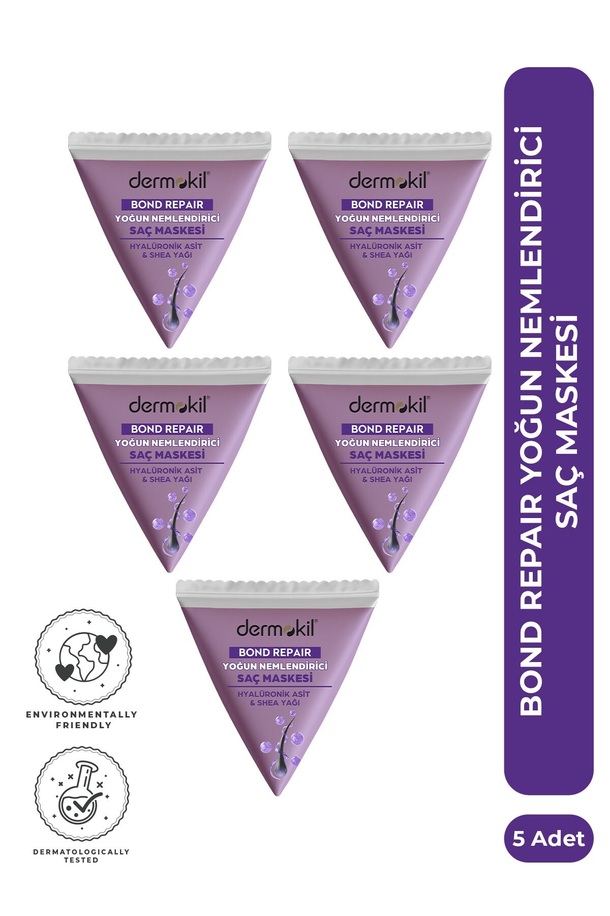 Dermokil Bond Repair Yoğun Nemlendirici Saç Maskesi Seti 25 ml x 5 Adet