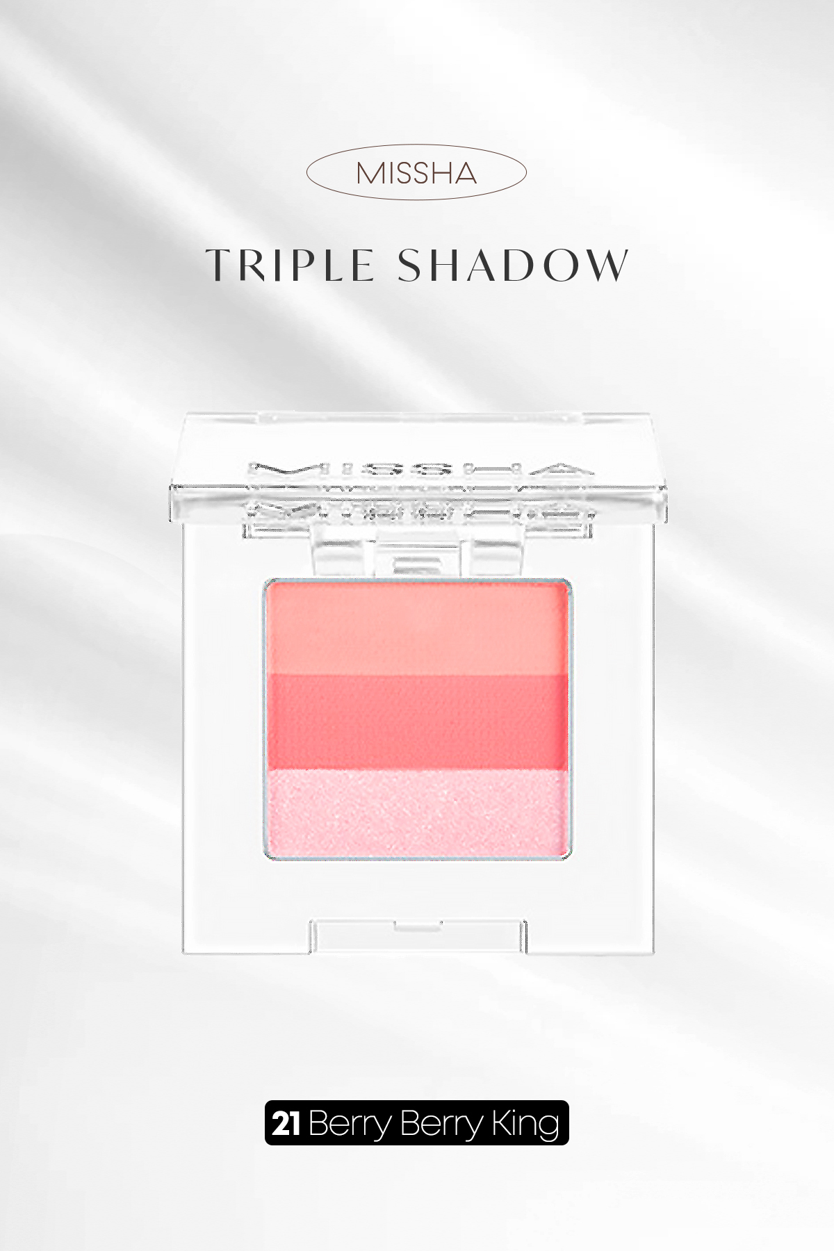Missha Yumuşak Dokulu, Dökülme Yapmayan 3 Renkli Göz Farı Triple Shadow (21 Berry Berry King)