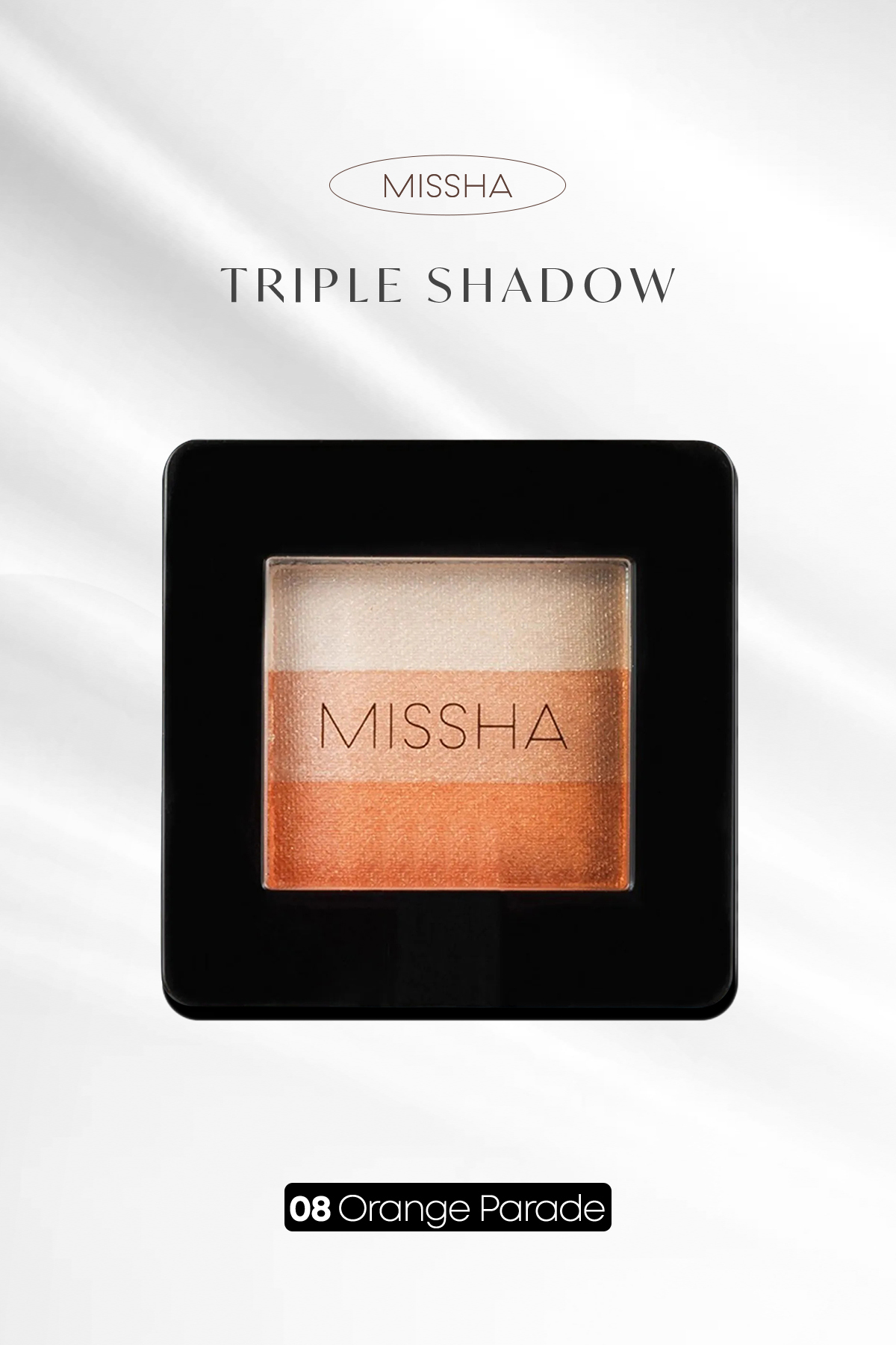 Missha Yumuşak Dokulu, Dökülme Yapmayan 3 Renkli Göz Farı Triple Shadow (08 Orange Parade)