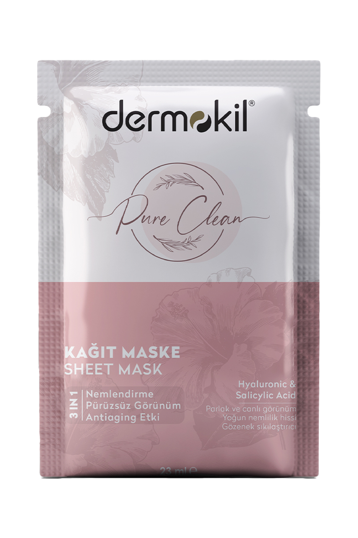 Dermokil Pure Clean 3 in 1 Kağıt Yüz Maskesi