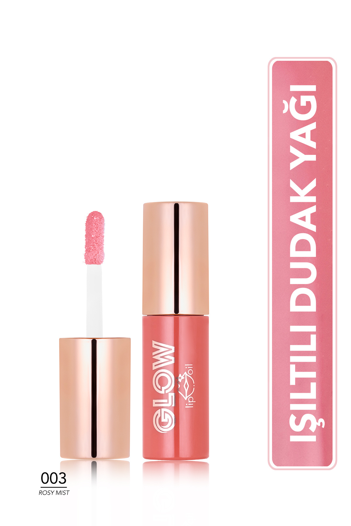 Flormar Glow Lip Oil Nemlendirici Etkili & Işıltılı Bitişli Renkli Dudak Yağı - 003 ROSY MIST
