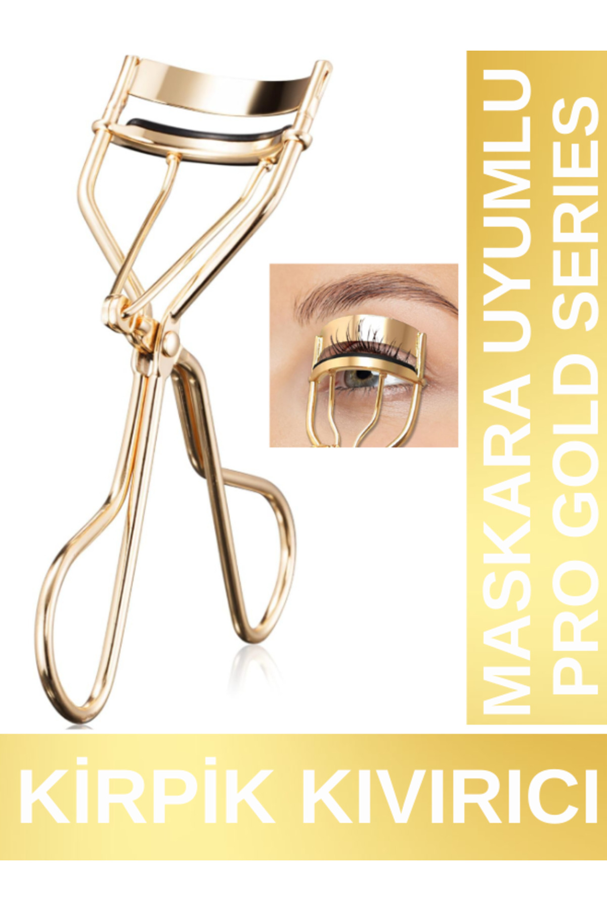 SheMask Kirpik Kıvırıcı & Kirpik Makası – Pro Series Eyelash Curler, Maskara Uyumlu, Doğal ve Kalıcı Kıvrım
