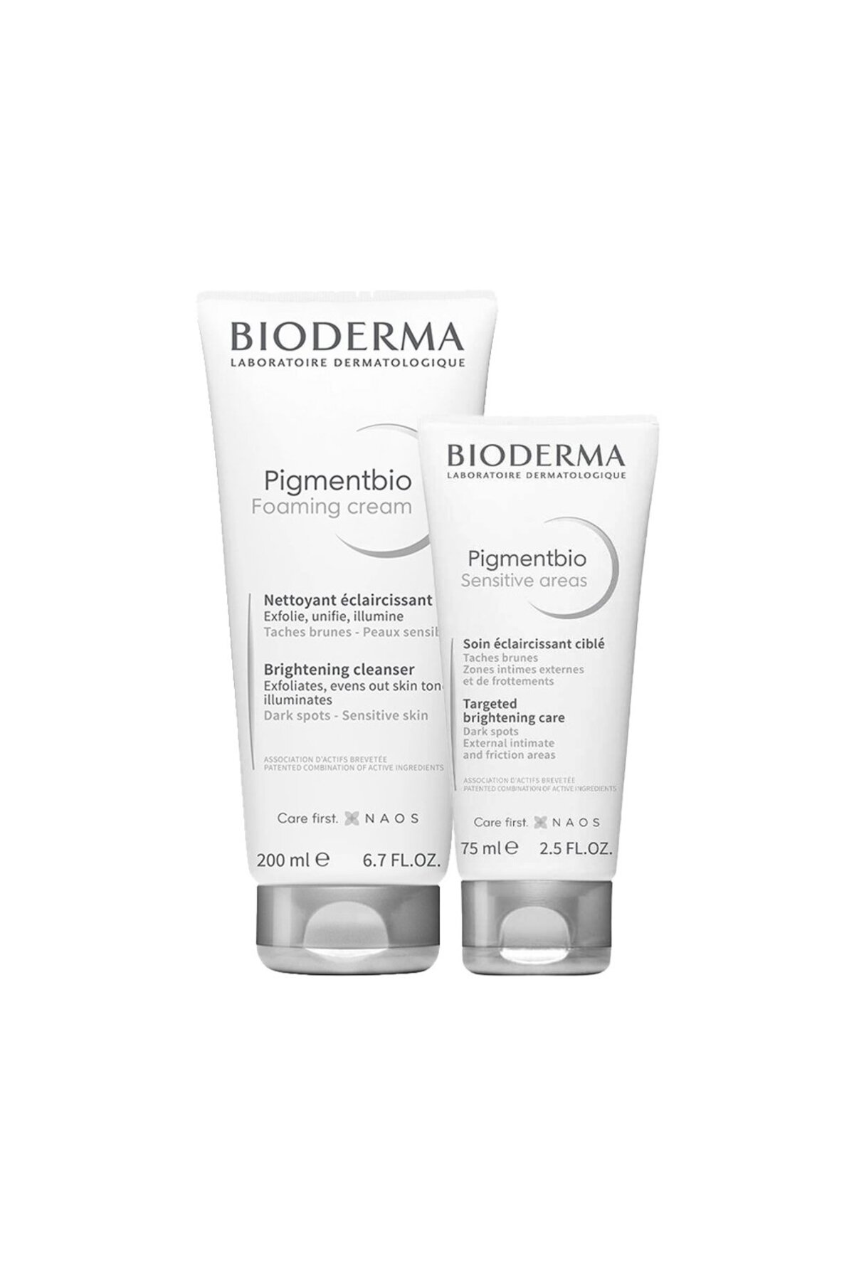 Bioderma Pigmentbio Sensitive Areas 75 ml + Pigmentbio Foaming Cream 200 ml Set