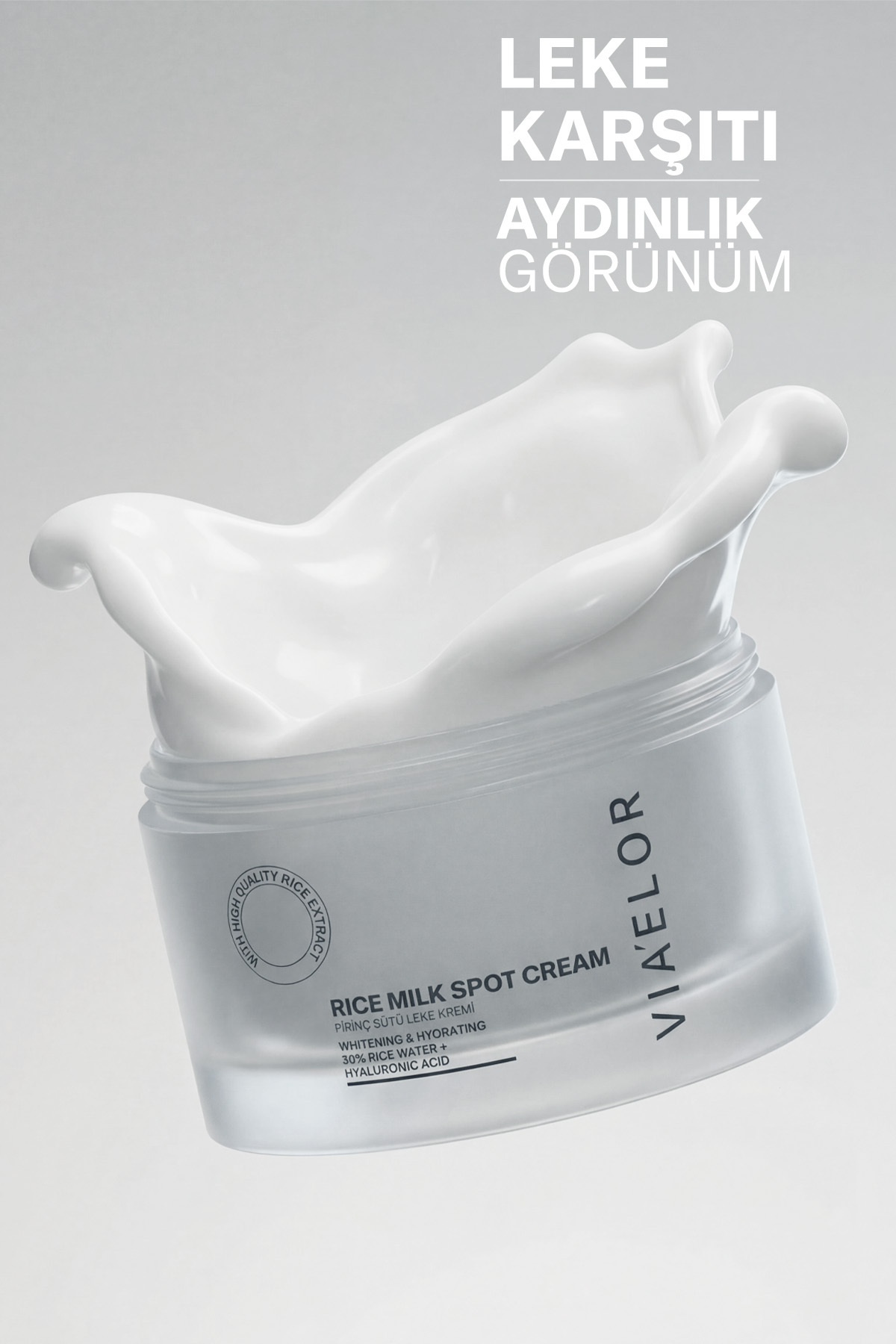 Via Elor Pirinç Mayası Aydınlatıcı ve Nemlendirici, Leke Karşıtı Krem 50 ml