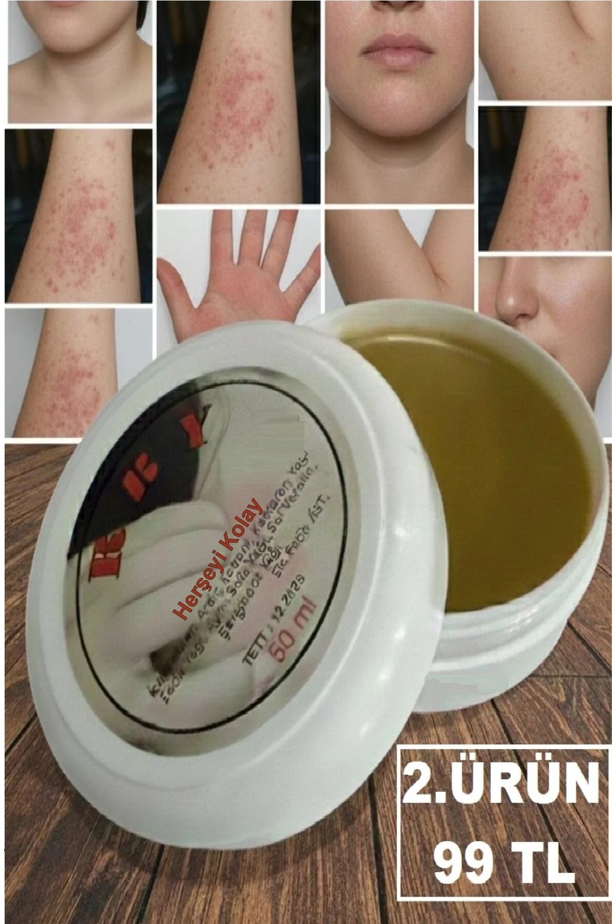 Herşeyi Kolay Katran Kremi 50mL Özel yapım Krem Özel Karışım Cilt Deri Kremi Kantaron aynı sefa ardıç katranlı