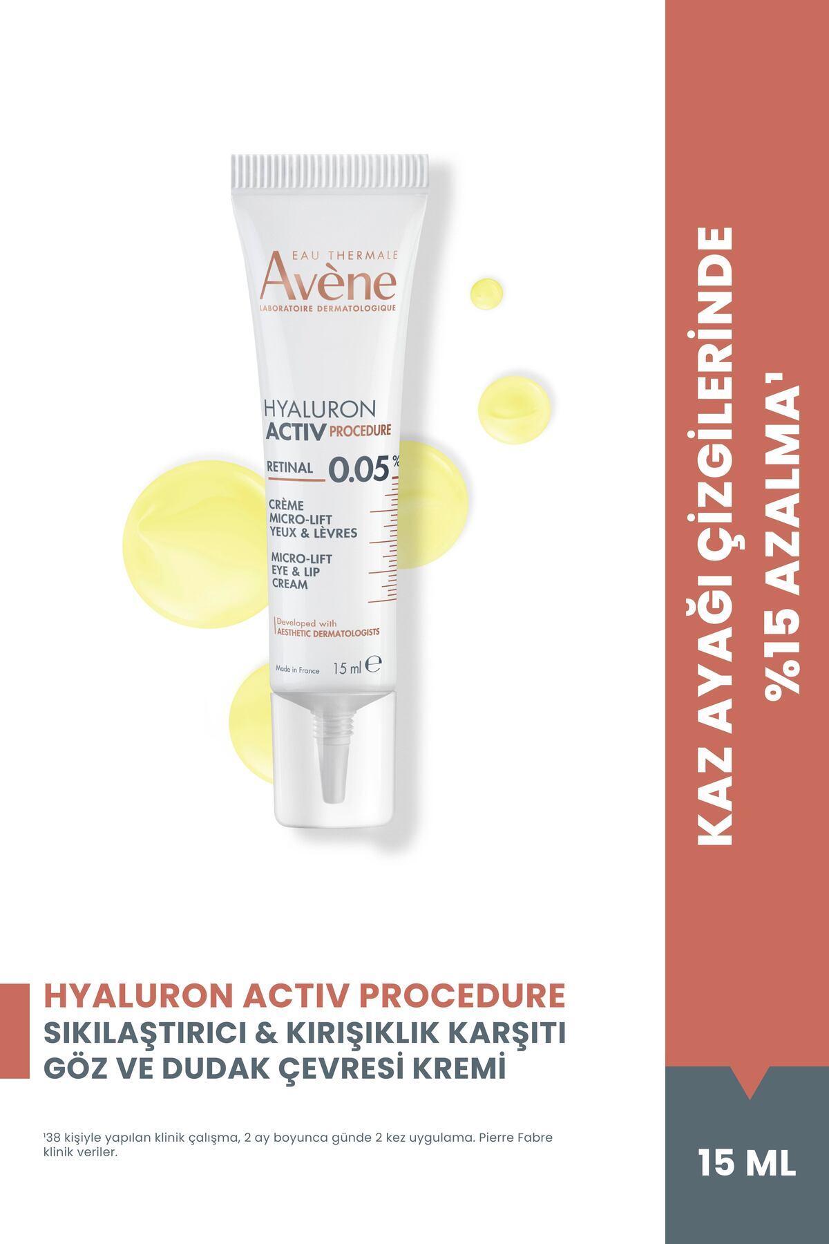 Avene Hyaluron Activ Procedure Sıkılaştırıcı & Kırışıklık Karşıtı Göz ve Dudak Kremi 15 ml