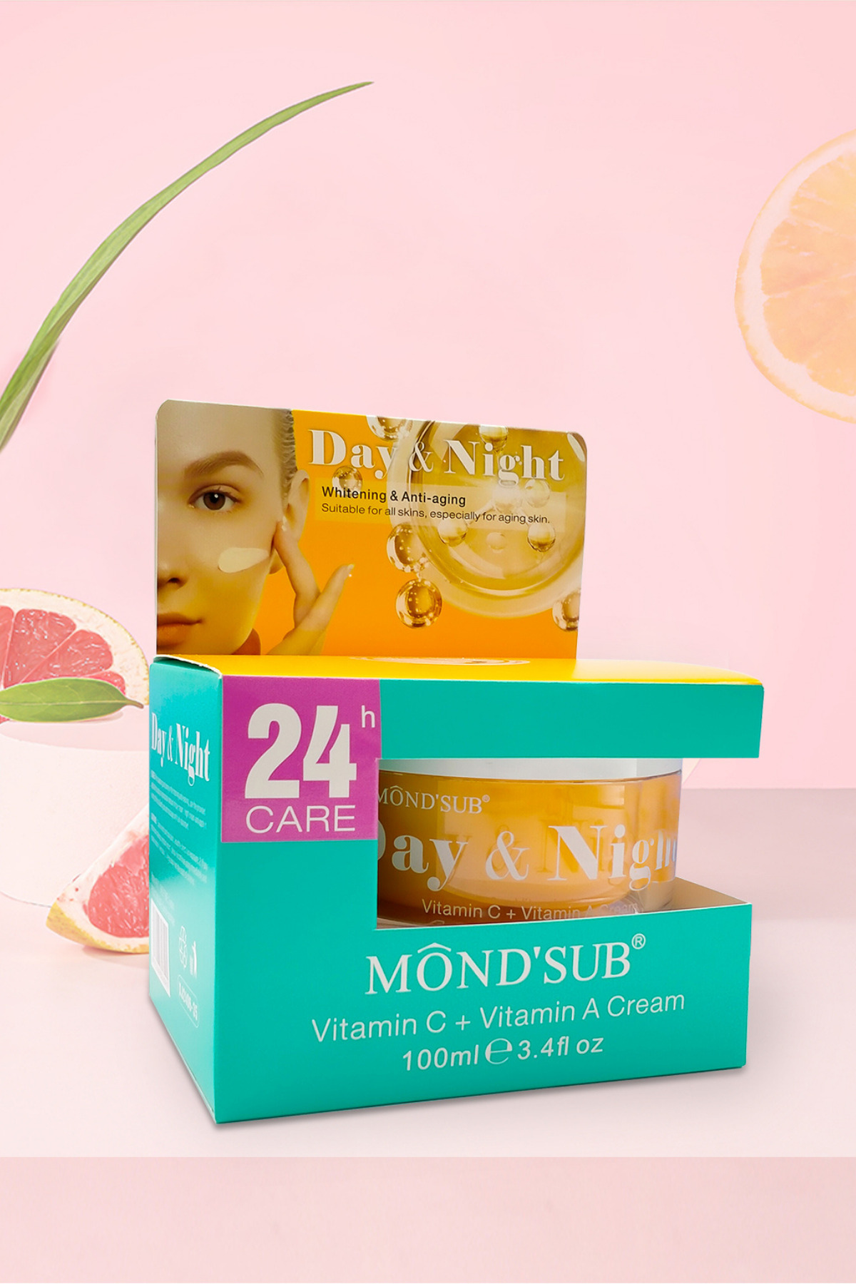 MondSub Vitamin C + Vitamin A Gündüz & Gece Kremi – 24 Saat Aydınlatıcı ve Sıkılaştırıcı Bakım (100 ml)