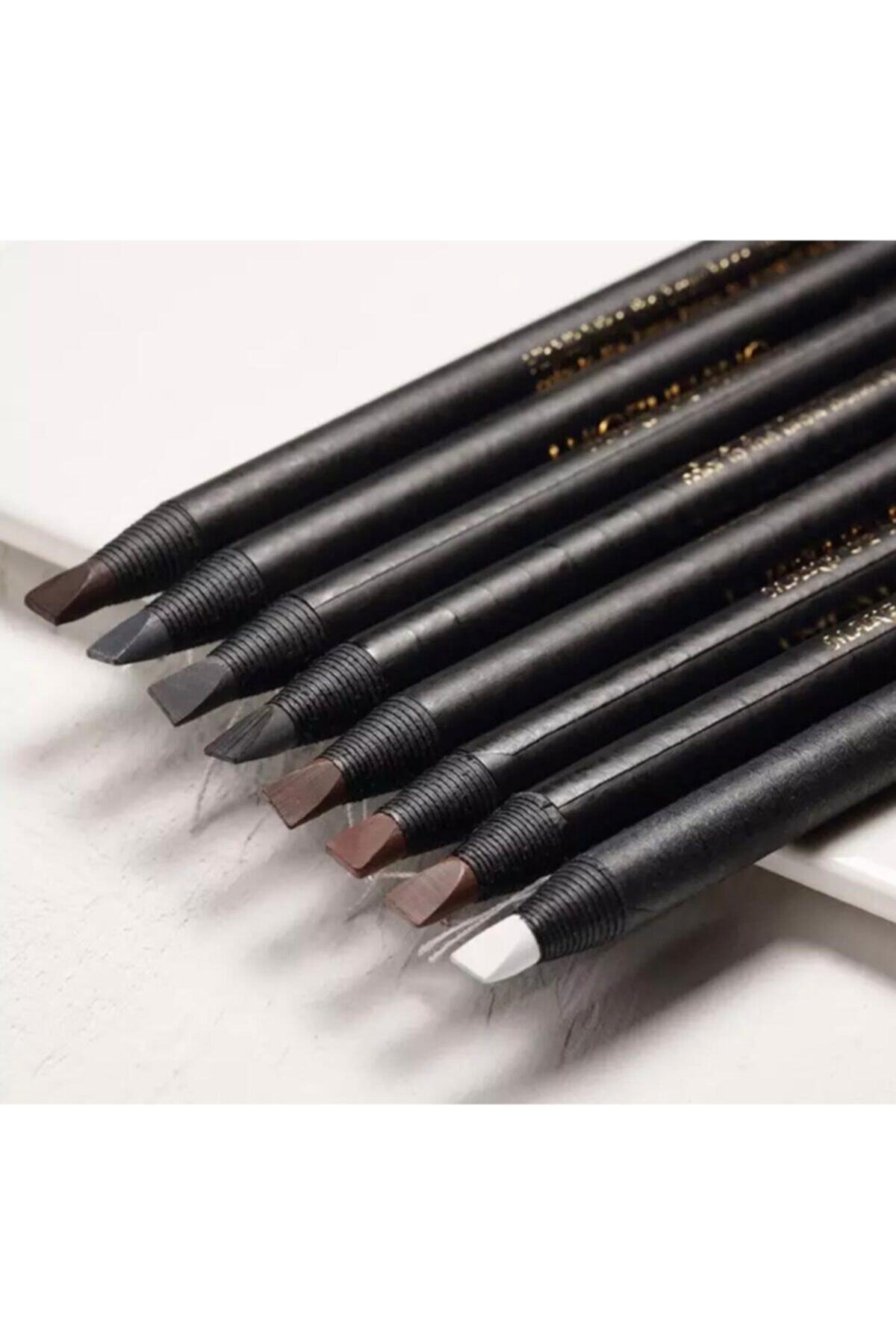 İthalSepeti 1 Adet No 7 Cappucino Orta Kahverengi Microblading Kalıcı Makyaj Tasarım Kalemi Haozhuang