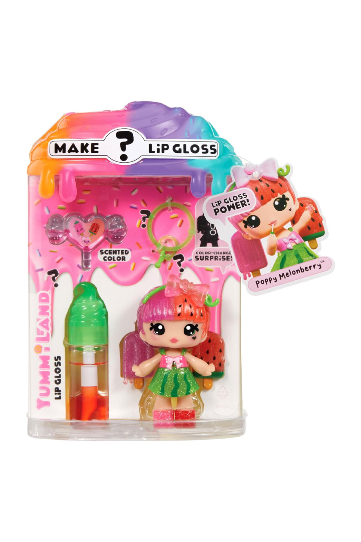 Yummiland Lip Gloss Doll Mystery Color Change Poppy Melonberry 546160