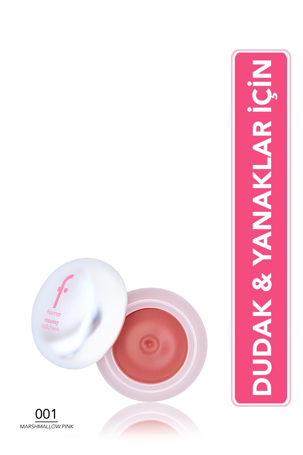 Flormar K-Spirit Doğal Renk Veren Kolay Uygulanabilir Dudak ve Yanak Renklendiricisi - 001 Marshmallow Pink