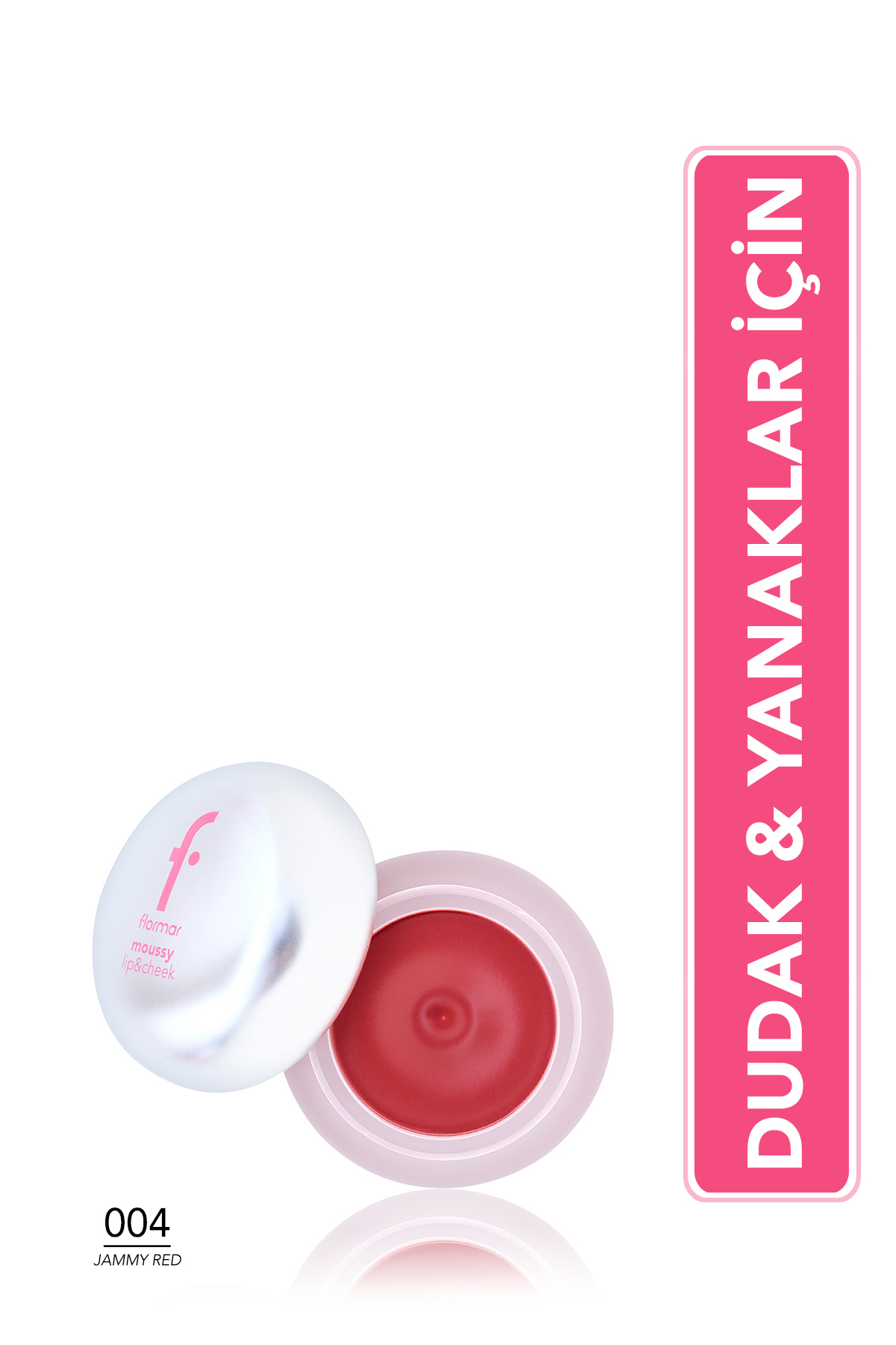Flormar K-Spirit Doğal Renk Veren Kolay Uygulanabilir Dudak ve Yanak Renklendiricisi - 004 Jammy Red