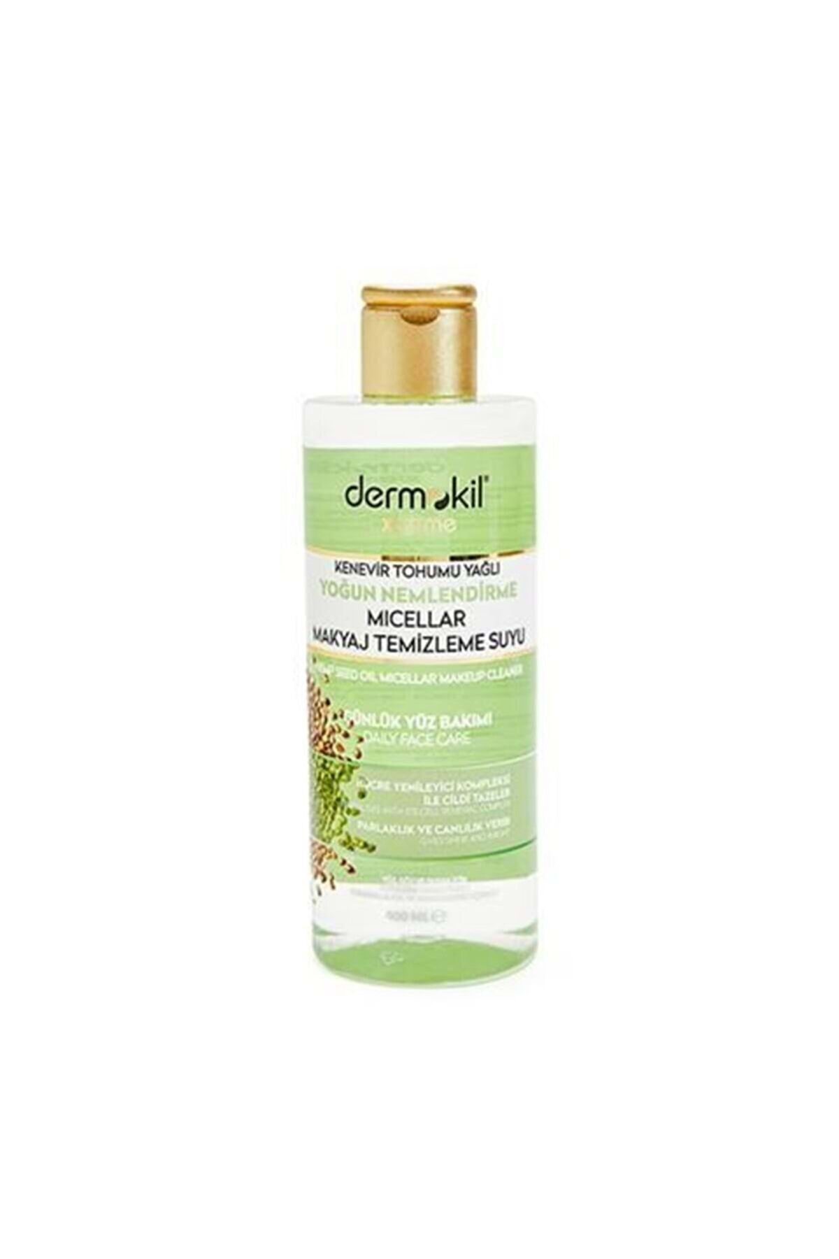 Dermokil Kenevir Tohumu Yağı Yoğun Nemlendirme Mıcellar Makyaj Temizleme Suyu 400 ml 8697916011200