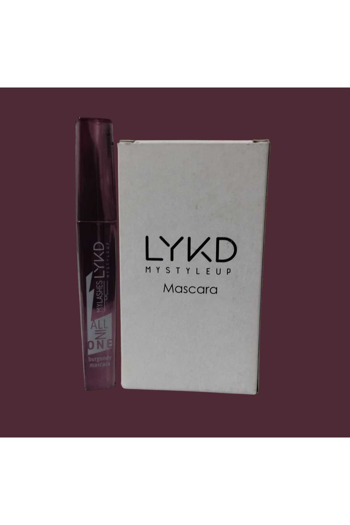 lykd All In One Maskara Hacim Ayırma Uzunluk ve Kıvrım Veren BORDO Maskara BURGUNDY