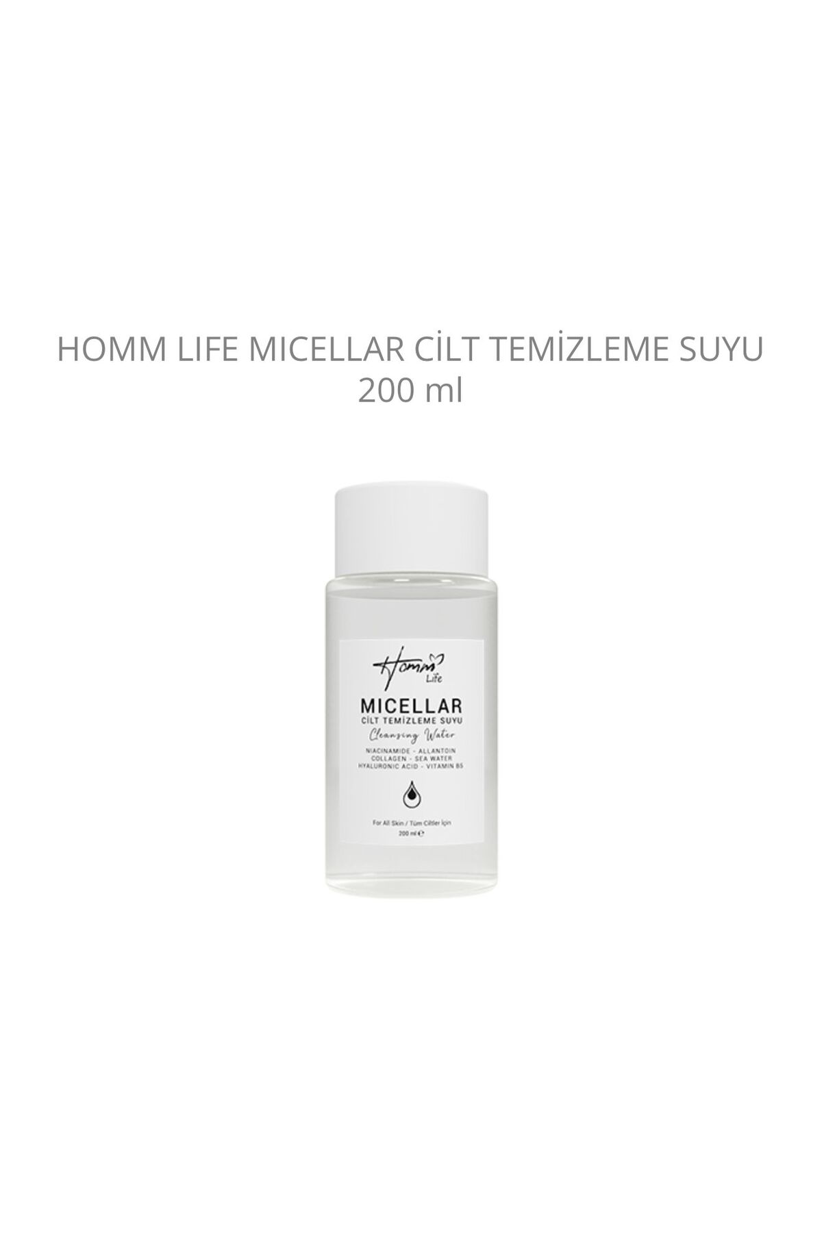 Homm Bitkisel Mıcellar cilt temizleme suyu