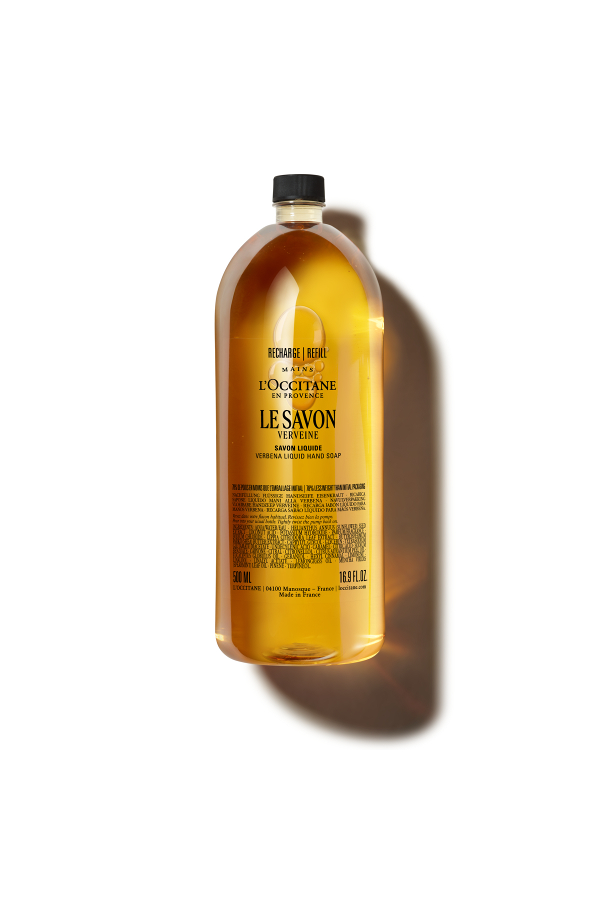 L'Occitane Shea Verbena Sıvı El Sabunu Eko Yedek (Refill), Shea Yağı ve Mine Çiçeği Özü İçeren, 500 ml