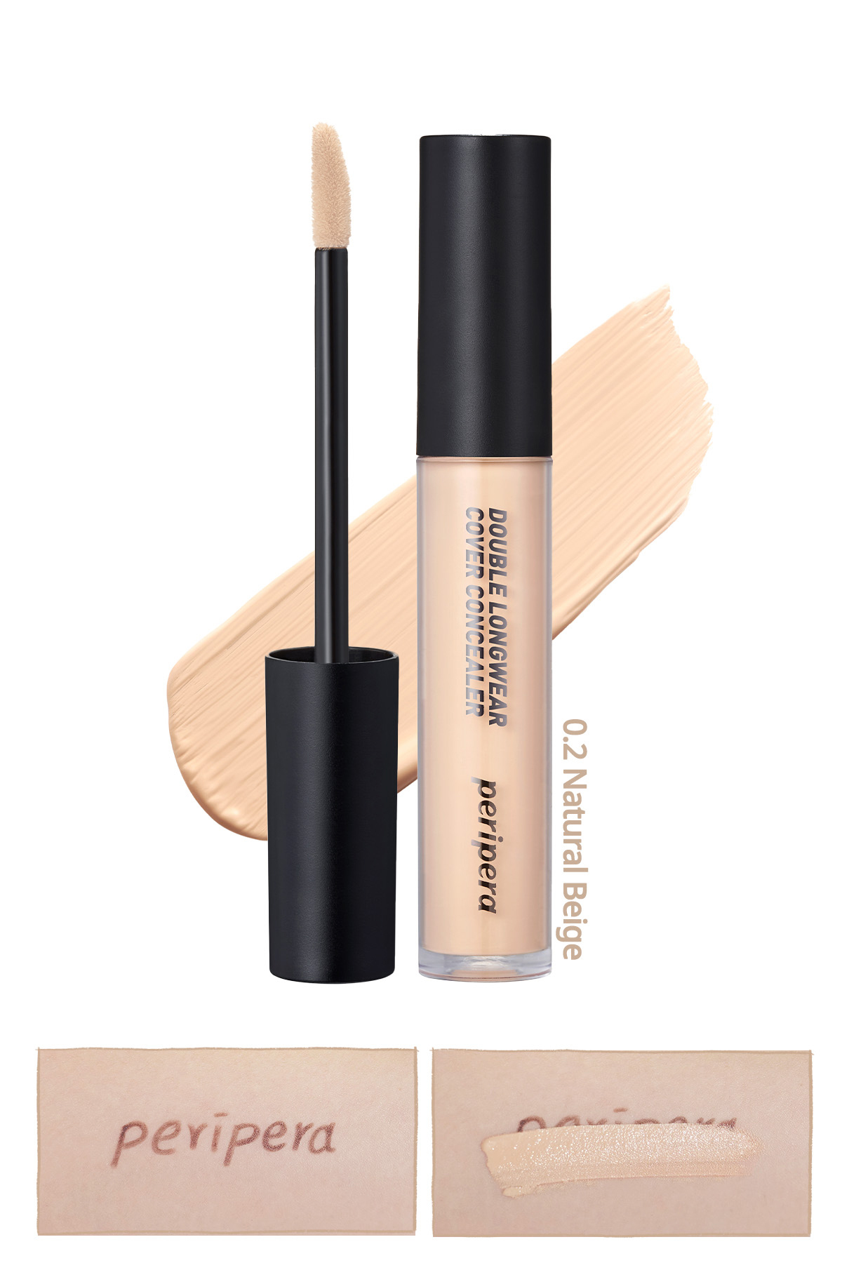 PERIPERA Hafif Yapılı Gün Boyu Yüksek Kapatıcı PERIPERA Double Longwear Cover Concealer (#02 Natural Beige)