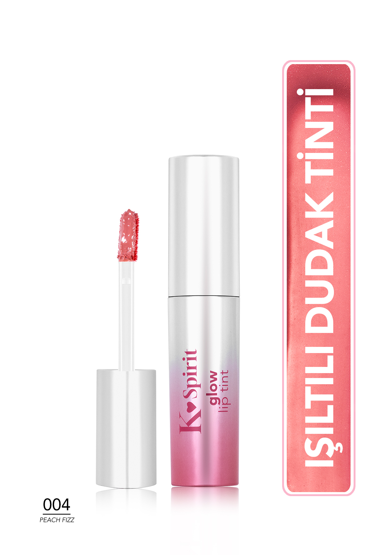 Flormar K-Spirit Nemlendirici Etkili & Islak Görünümlü Parlak Dudak Tint'i - 004 Peach Fizz