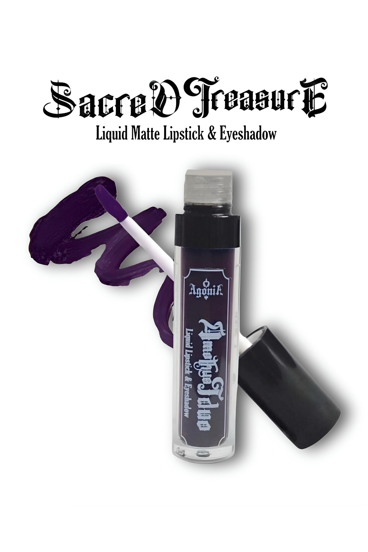 Agonia AmethystDuo Koyu Mor Mat Likit Ruj & Far — Vegan İçerikli — 6ml