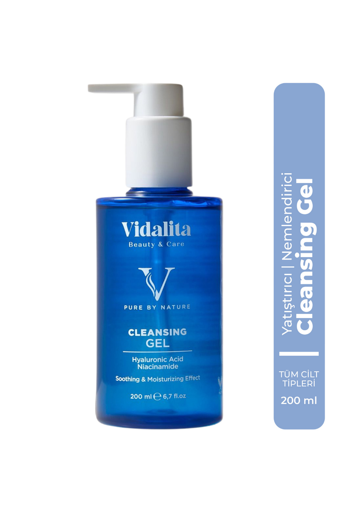 Vidalita Beauty & Care Nazik Yüz Temizleme Jeli 200 ml - Kurutmayan Nemlendirici Yüz Yıkama Jeli - Niacinamide & Hyaluronic Acid