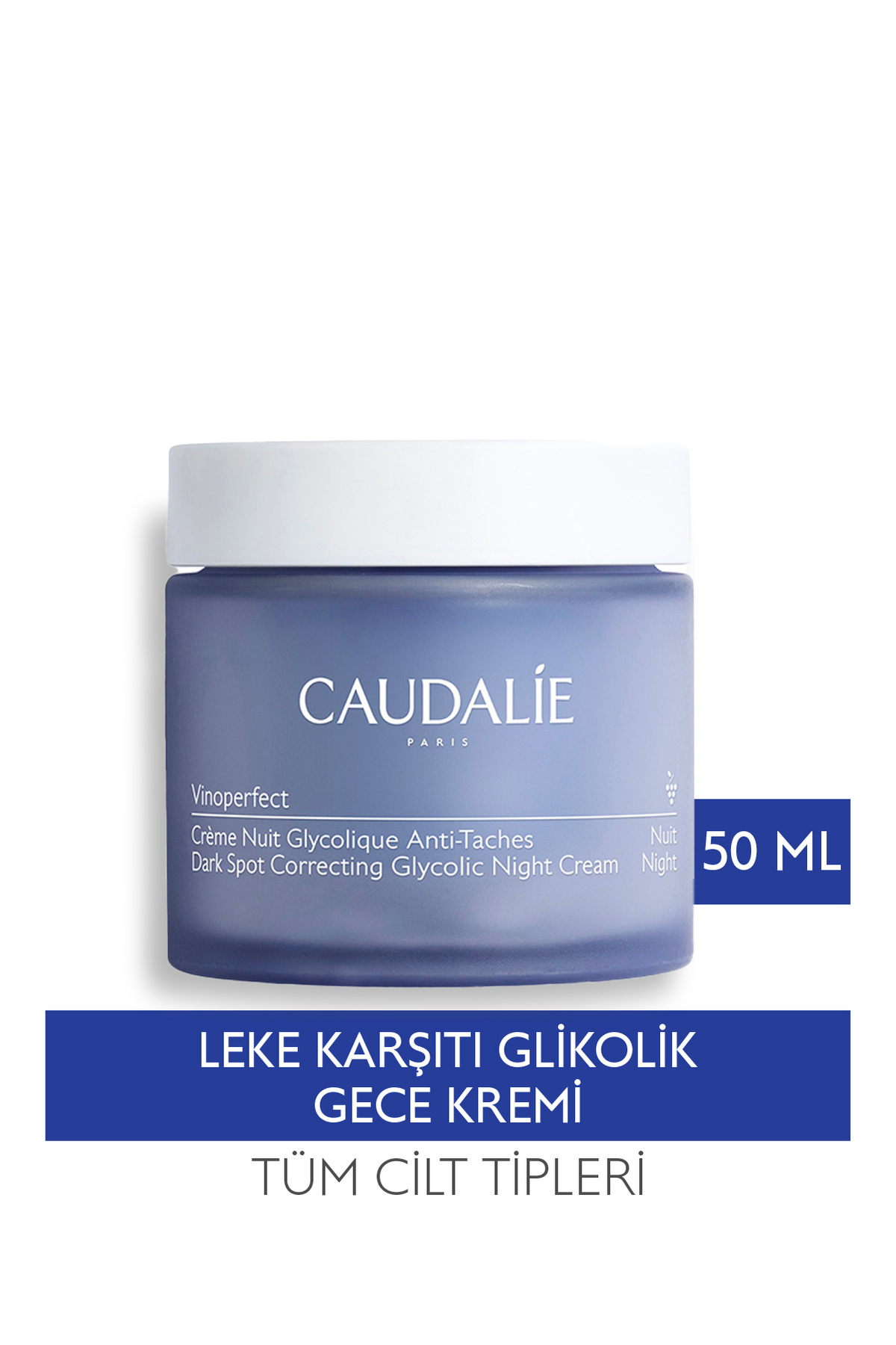 Caudalie VinoperfectvLeke Görünümü Azaltıcı, Nemlendirici ve Aydınlatıcı Gece Bakım Kremi 50 ml