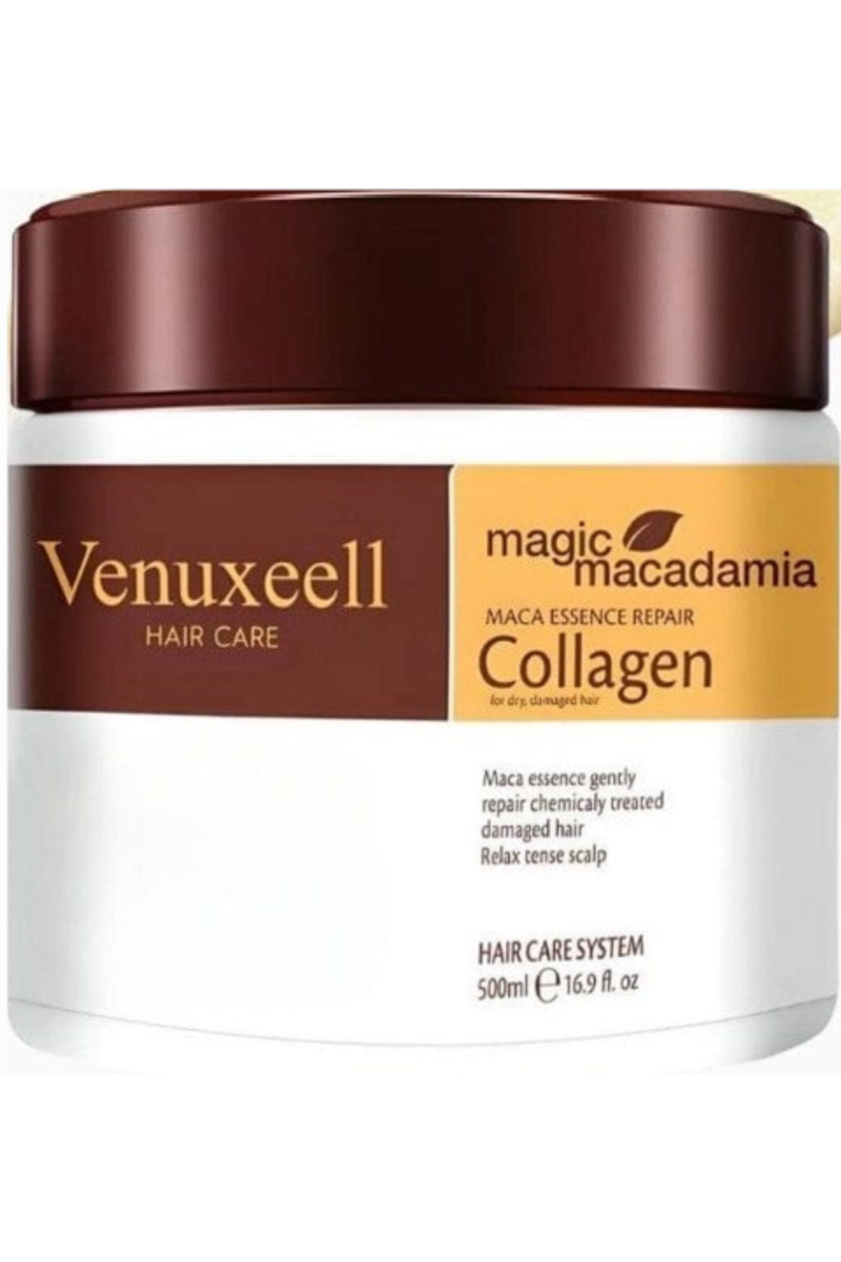 Venuxeell Kolajen Saç Bakım Maskesi Maca Özü Onarıcı Repair Argan Yağı Saç Maskesi 500 ml