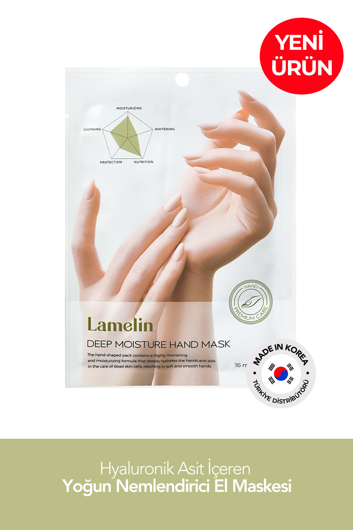 Lamelin Hyalüronik Asit İçeren Yoğun Nemlendirici El Maskesi Deep Moısture Hand