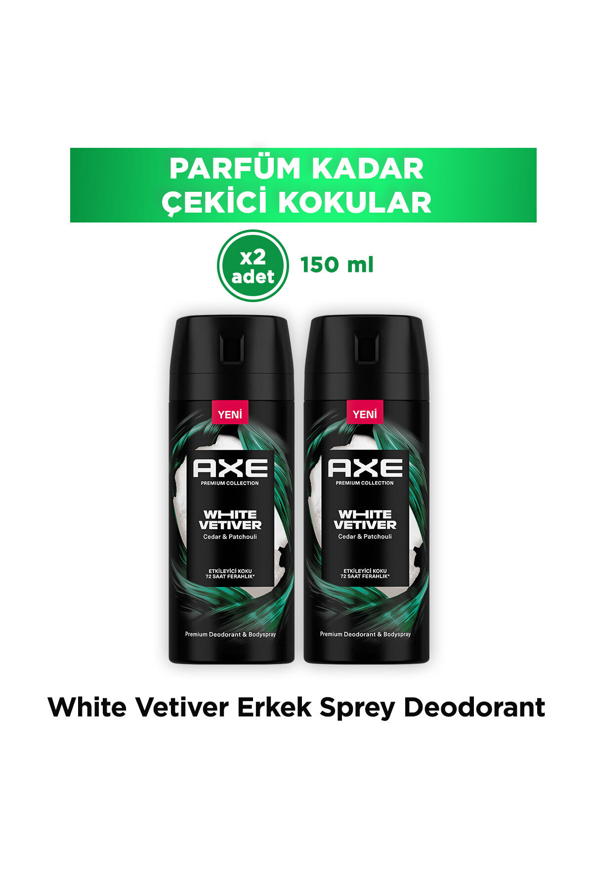 Axe Premium Collection Erkek Deodorant White Vetiver 150 ml x2