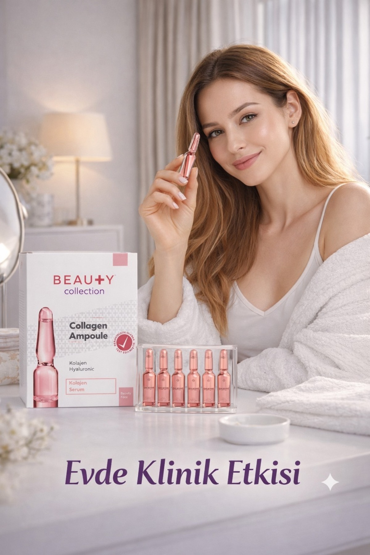 Beauty Collection Kolajen Kırışıklıkları Açan Cilde Dolgunluk Veren Ampul Cilt Serumu 6'lı